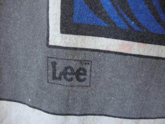 Vtg Mr Lee Men's White Graphic BLUE Move WAVE Sur… - image 6