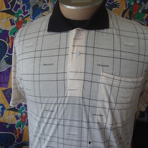 Vintage 80er Krokodil Poloshirt Größe L