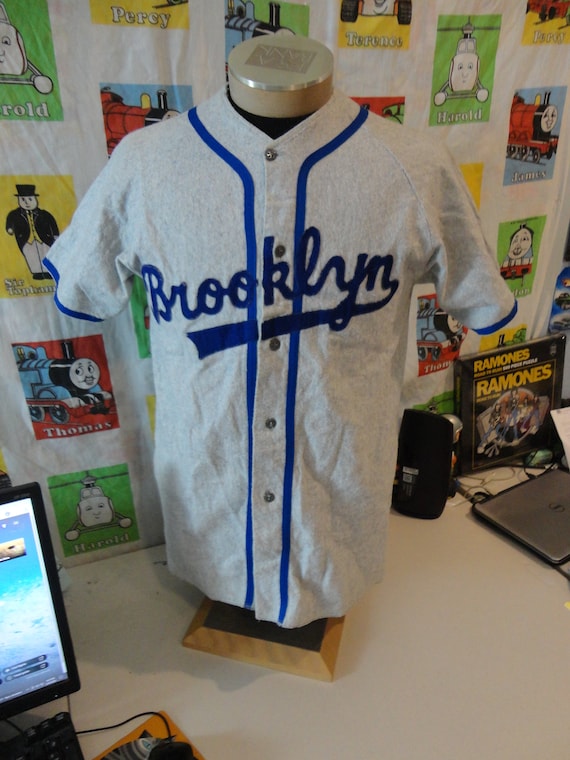 RareshirtVintage Vintage Brooklyn Dodgers Cotton MLB Baseball Empire Jersey L