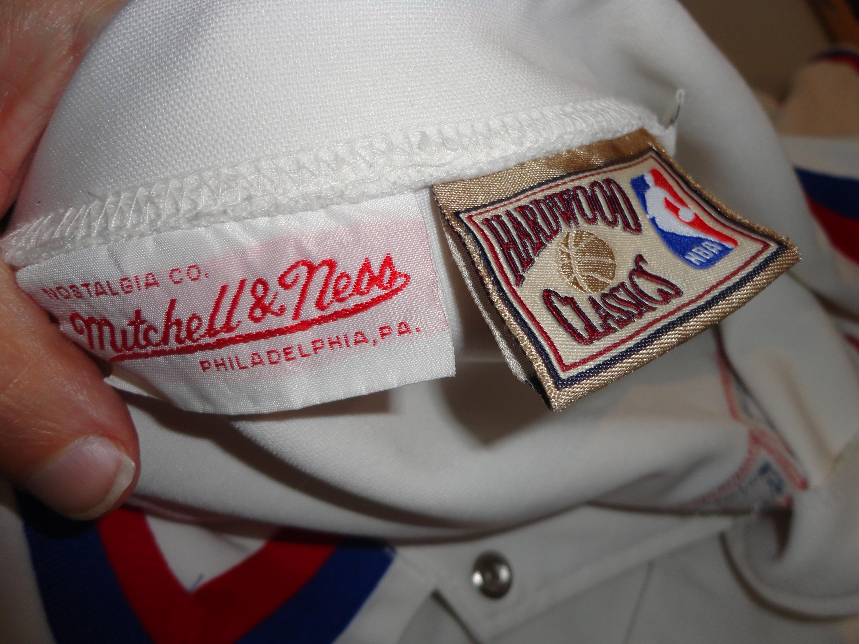 Philadelphia 76ers Sixers White NBA Throwback Warm up Shooting