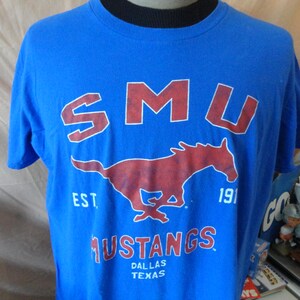 SMU Mustangs Southern Methodist University Retro T Shirt XL