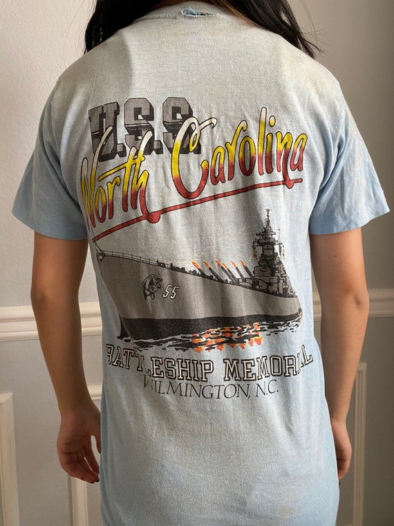 Vintage 80’s North Carolina U.S.S. Battleship Mem… - image 1