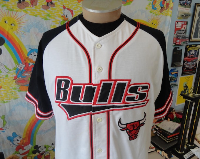 Vintage 90's Chicago Bulls NBA Starter Baseball Jersey M