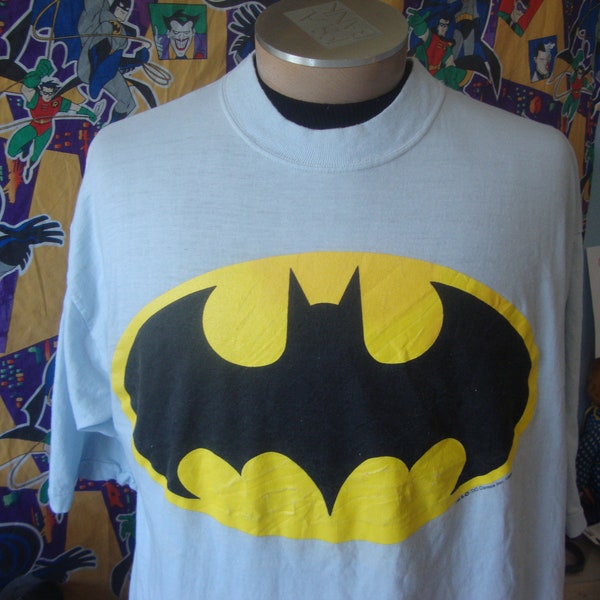 Vintage 80s Batman 1984 DC Comics Gray T Shirt 2XL