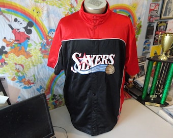 Vintage Nike Philadelphia 76ers Sixers Warm up Shirt Jersey NBA