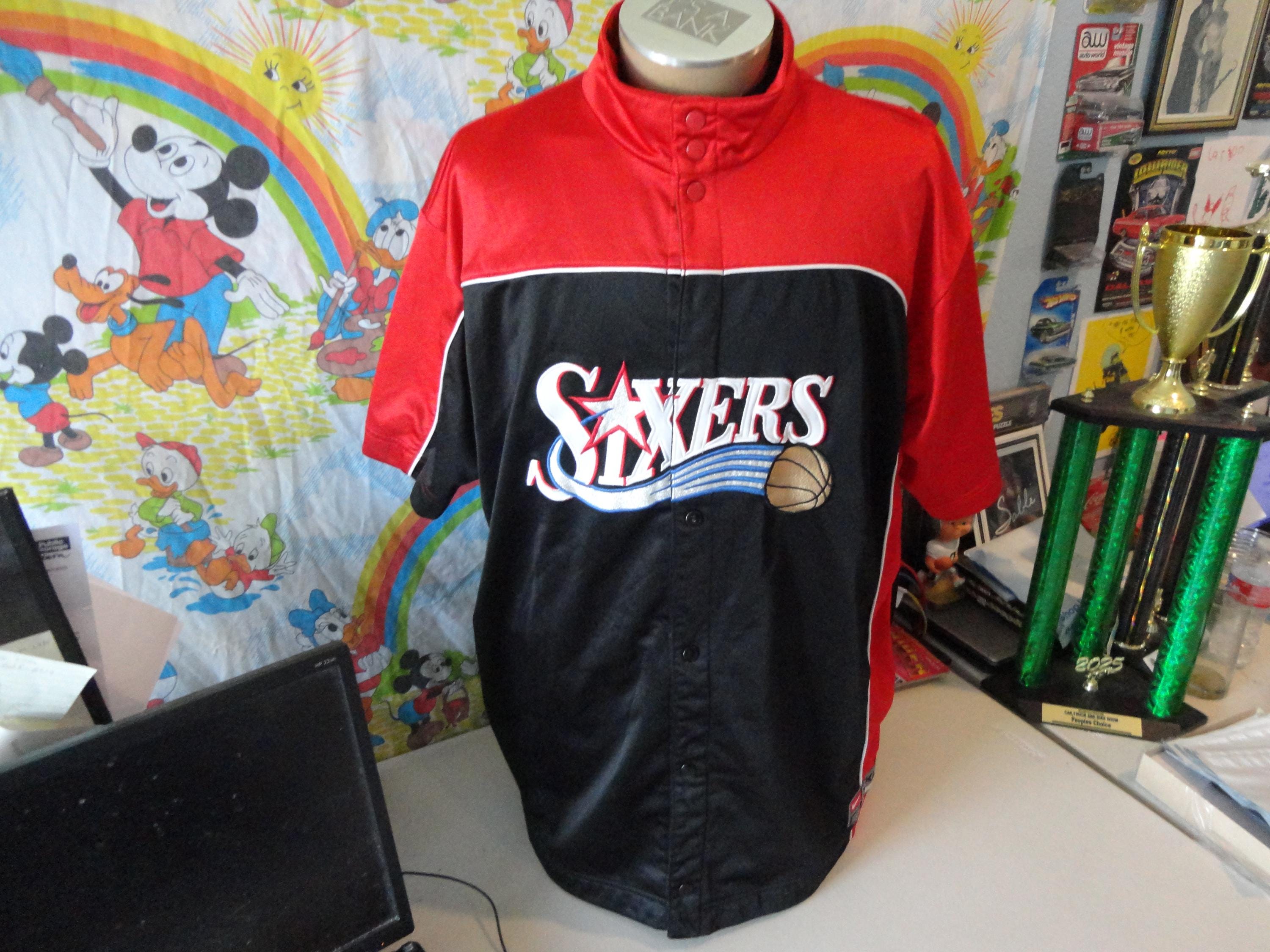 Vintage Nike Philadelphia 76ers Sixers Warm up Shirt Jersey NBA