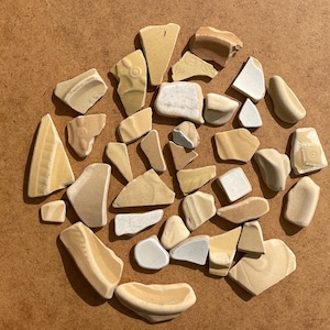 Vintage Mason Cash Sea Pottery Sherds: Irish Beachcombing Finds (400g)