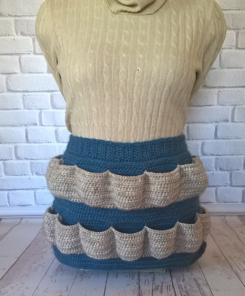 homesteing apron Egg-cellent apron crochet egg gathering apron farm apron egg collecting apron adjustable egg pockets apron