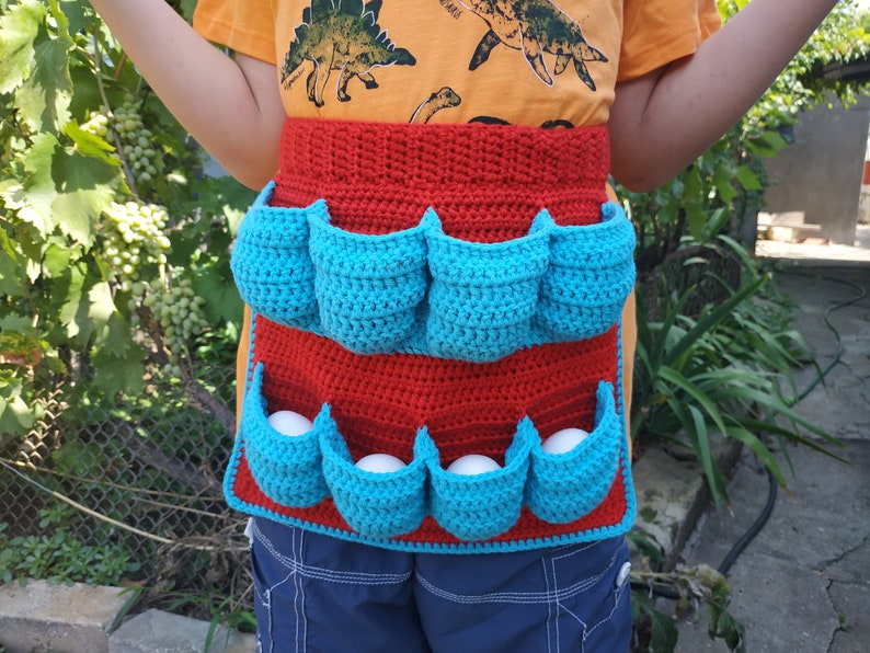 Children's Egg Gathering Apron Egg Pockets Apron for Etsy