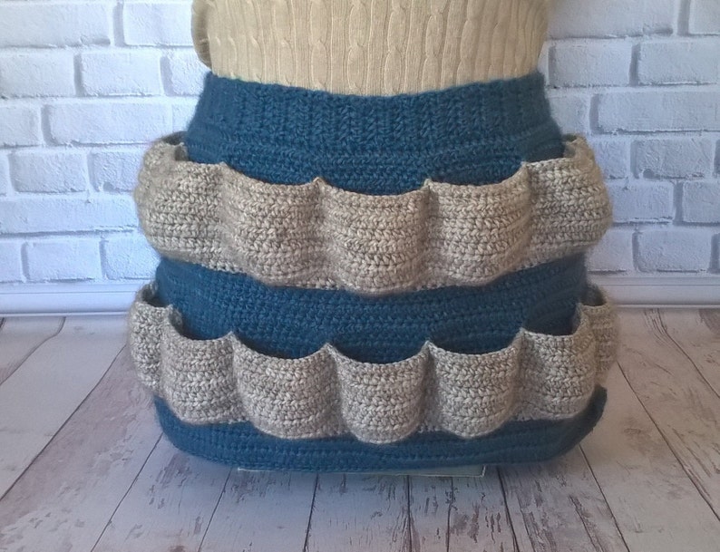 homesteing apron Egg-cellent apron crochet egg gathering apron farm apron egg collecting apron adjustable egg pockets apron