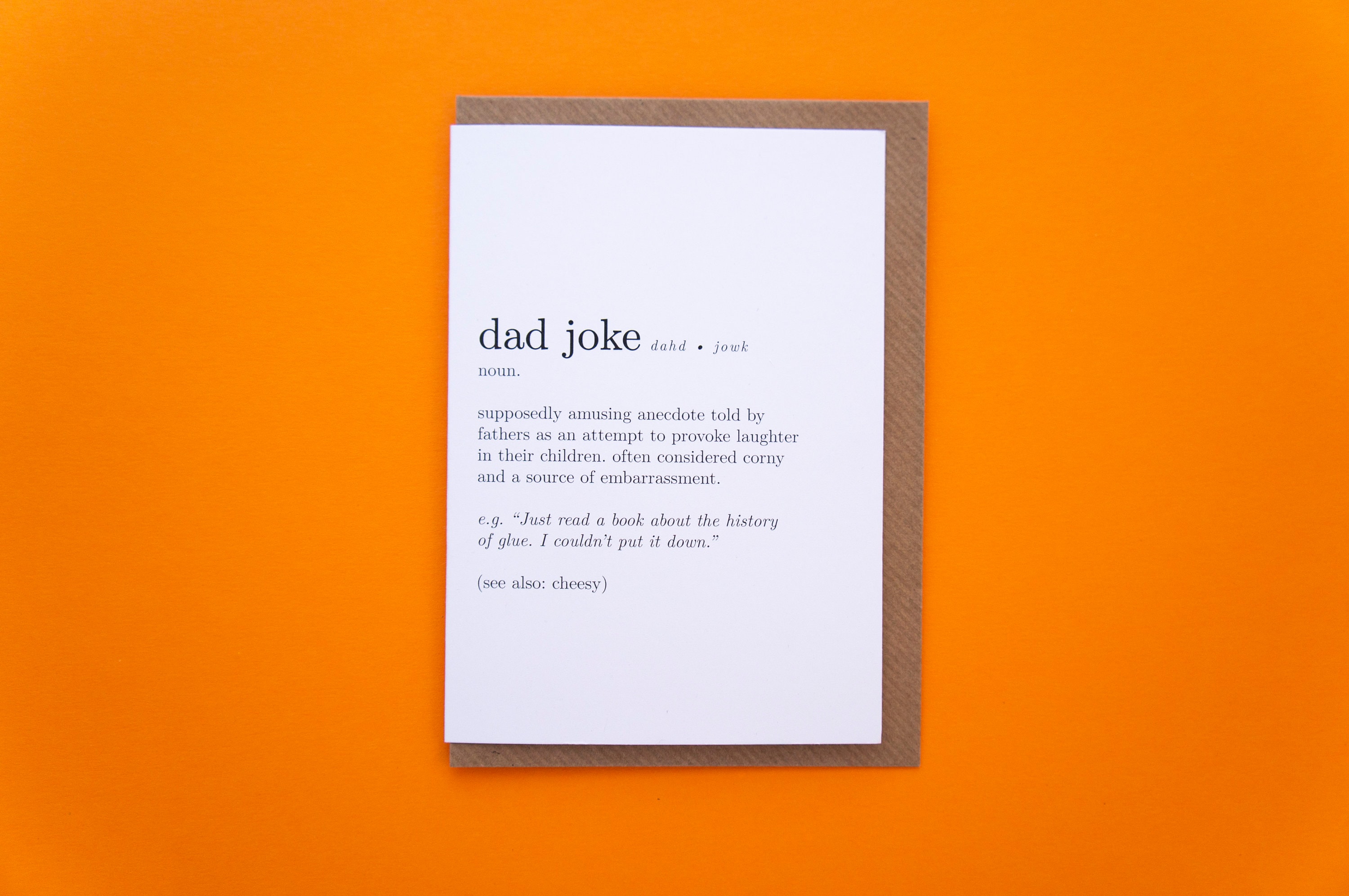 Dad Joke Definition Card A6 | Funny Dictionary Definition Birthday Ca…