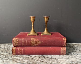 Petite Brass 3-inch Candlesticks: Vintage Small Taper Candle Holders Set of 2