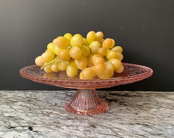 Pink Glass Cake Stand