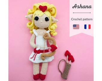 Ashana, Cupid elf: CROCHET AMIGURUMI Pattern / Tutorial / Model