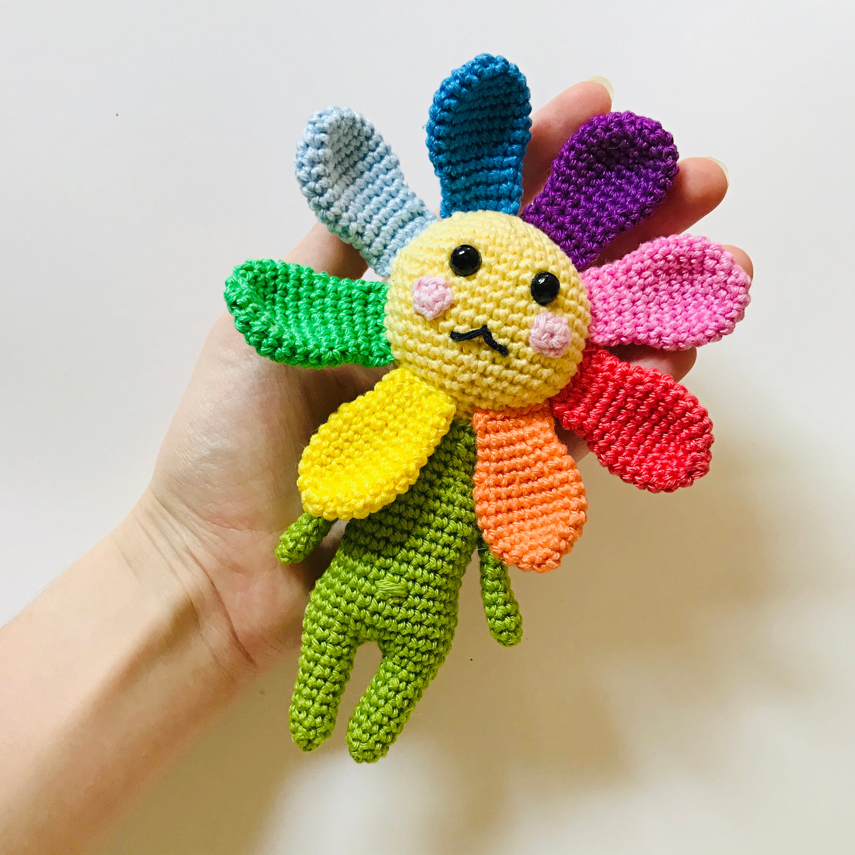 Valérie, the Rainbow Flower: CROCHET AMIGURUMI Pattern / Tutorial ...