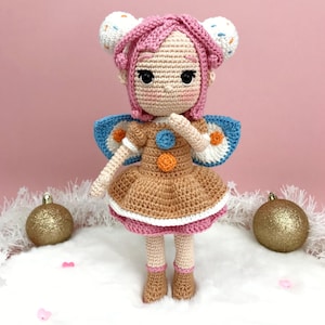 Helenna, Gingerbread Fairy: CROCHET AMIGURUMI Pattern / Tutorial / Model