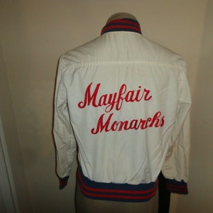 Vtg 70&#39;s Maple Athletic Sportswear Mayfair Monarchs Baseball Bomber Jacket M