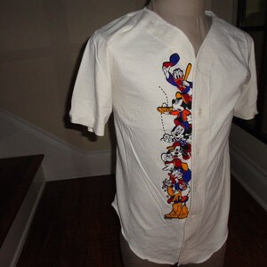 Vtg 80's Velva Sheen Disney Characters North Carolina Tarheels NCAA Jersey Fit S image 2