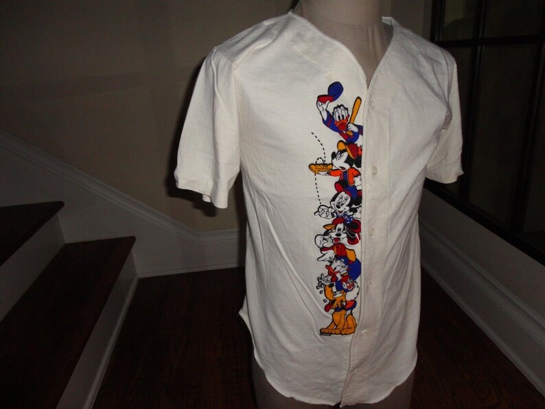 Vtg 80's Velva Sheen Disney Characters North Carolina Tarheels NCAA Jersey Fit S image 2