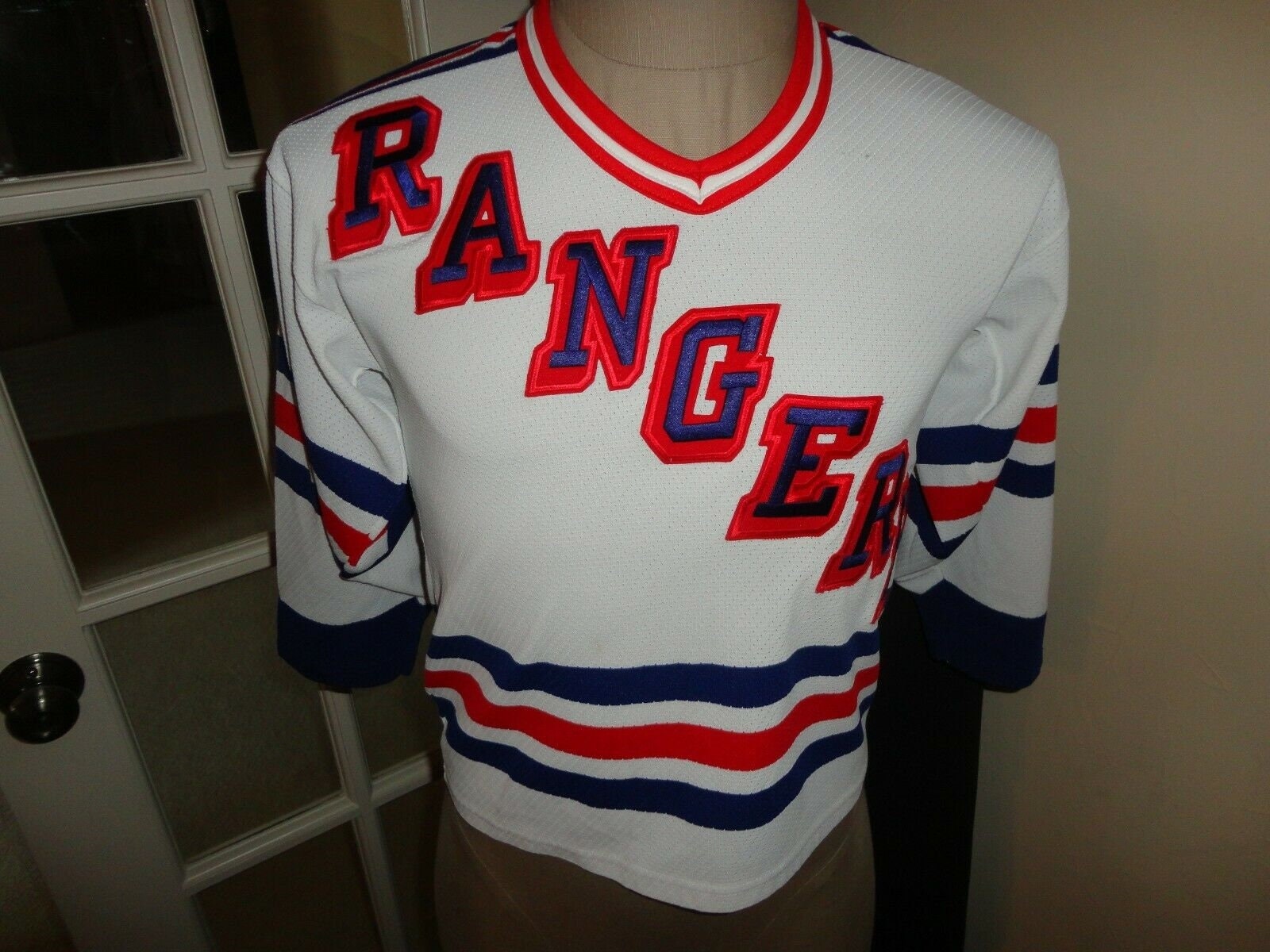 Vintage Starter New York Rangers NHL Hockey Jersey Adult L Black Sewn blank