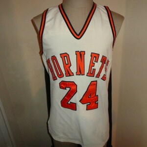 Vintage 80's SPEEDLINE Sewn Hornets #24 Basketball Jersey Fits Adult S RARE Find