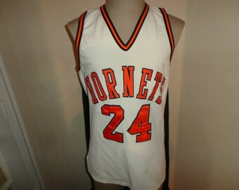 Vintage 80's SPEEDLINE Sewn Hornets #24 Basketball Jersey Fits Adult S RARE Find