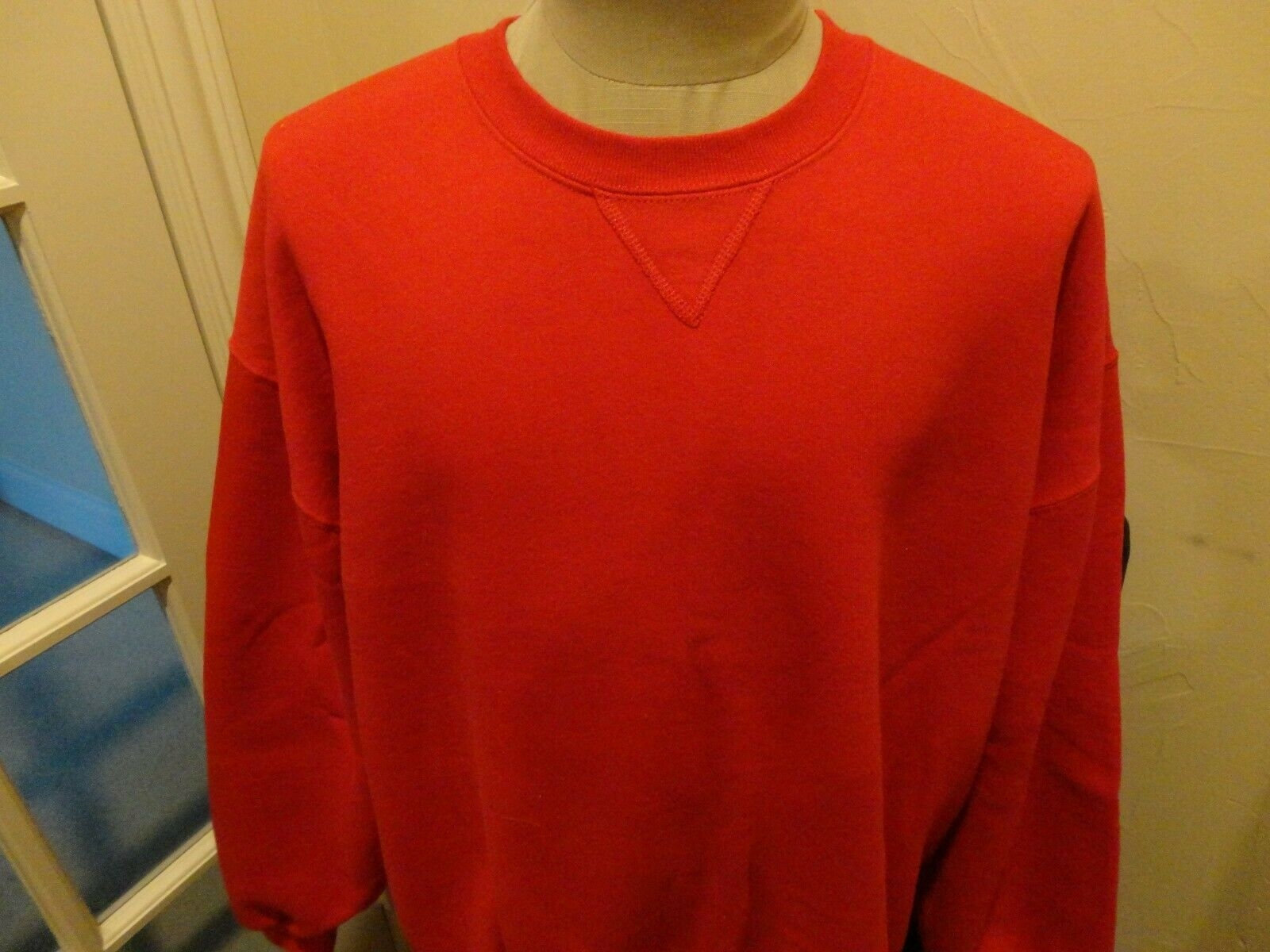 Vtg 90's Blank Red 50-50 Russell Athletic Sweatshirt Excellent