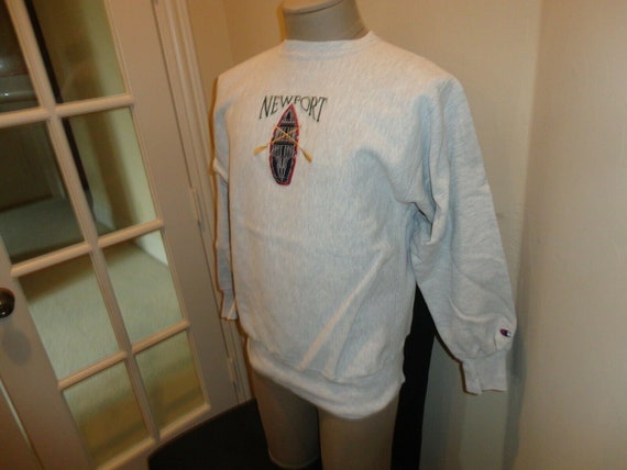90’s Vintage Champion R/W NEWPORT:XL Vtg 90's Champion Tri-blend Reverse Weave Gray Newport