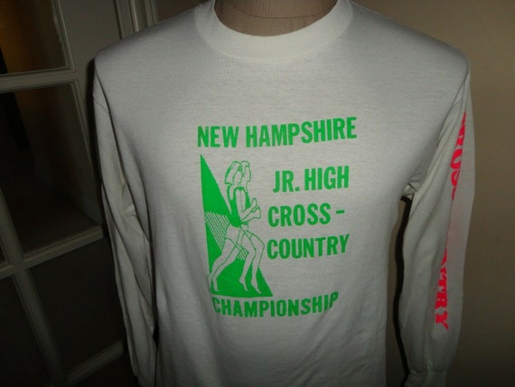 Vtg 80's Tee Jays New Hampshire Cross Country Cha… - image 1