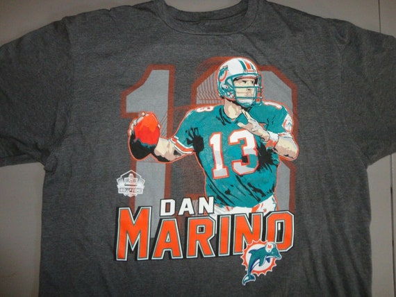 Vtg Gray Miami Dolphins 13 Dan Marino NFL Football 50 50 Hall of Fame Tshirt XL Etsy