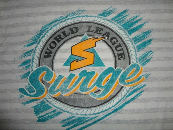 Vtg 90's Sacramento Surge DEFUNCT WFL World Footb… - image 2