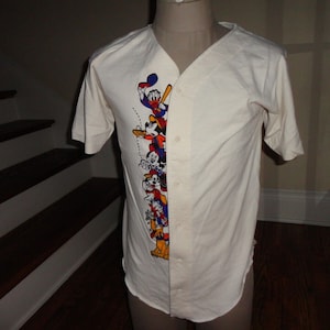 Vtg 80's Velva Sheen Disney Characters North Carolina Tarheels NCAA Jersey Fit S image 1