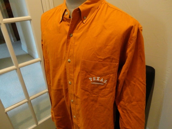 Vtg 90's Orange Texas Longhorns Button 