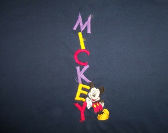 Vintage Disney Mickey Unlimited Mickey Mouse Cartoon Navy Graphic T Shirt - XL
