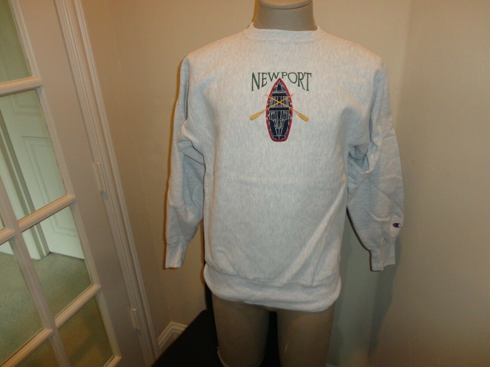 90’s Vintage Champion R/W NEWPORT:XL Vtg 90's Champion Tri-blend Reverse Weave Gray Newport
