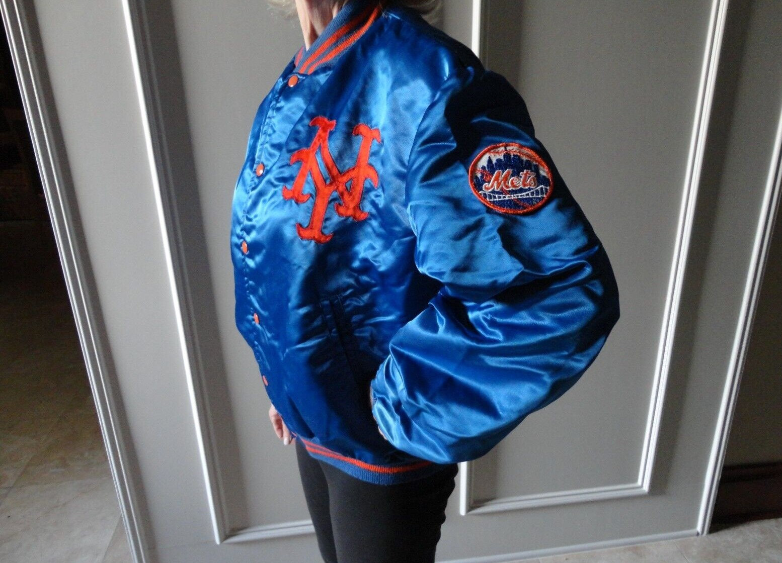 MLB NY Mets Blue And Orange Varsity Jacket - Maker of Jacket