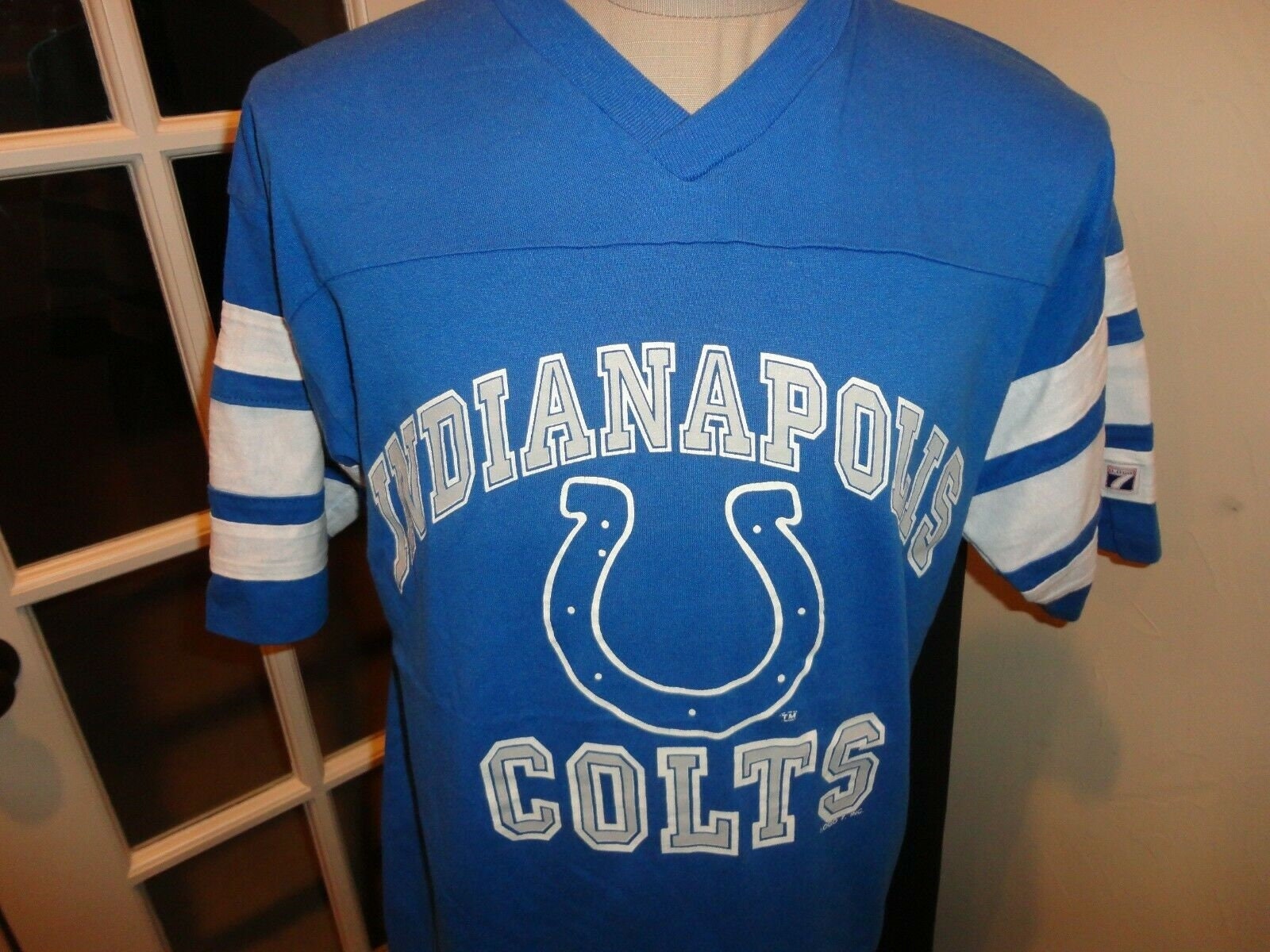 Vtg 90's Blue Indianapolis Colts 50-50 NFL Jersey Adult L 