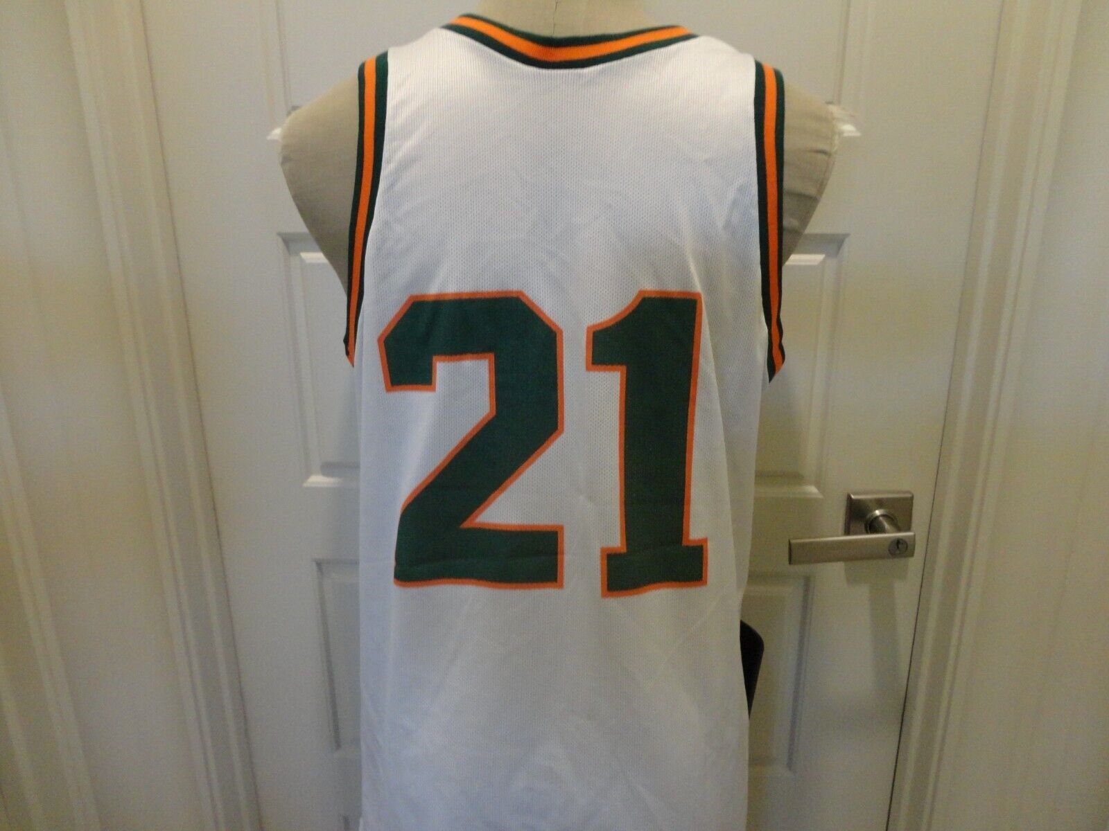 Miami Hurricanes 19nine 90's Reversible Basketball Jersey - Green/White XS