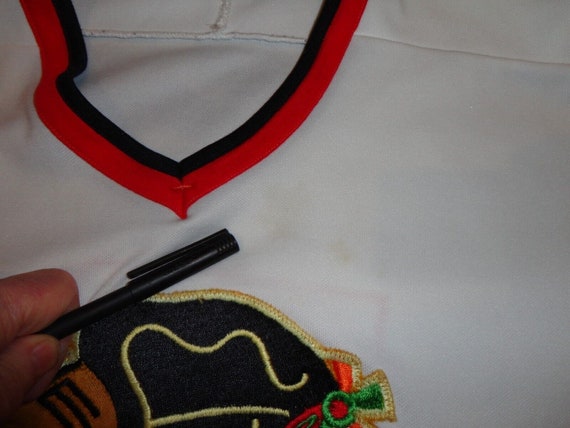 Vintage 90's White Sewn Chicago Blackhawks NHL Ho… - image 6