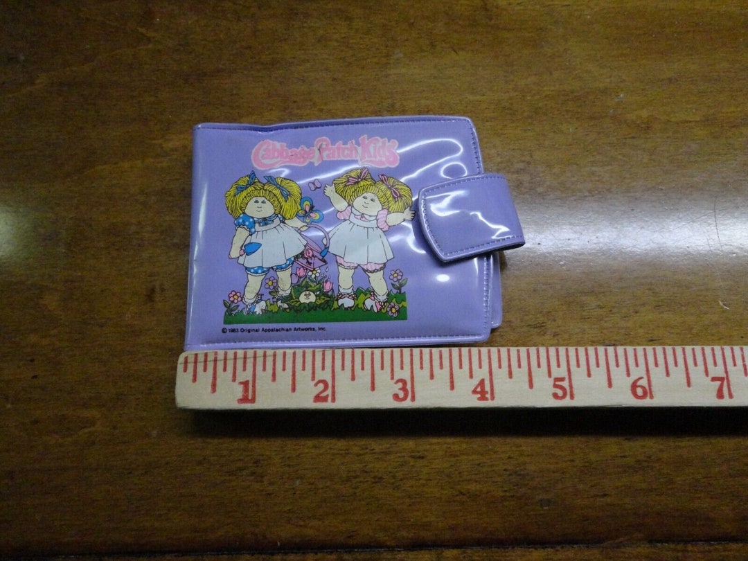 Vintage Cabbage Patch Kids 1983 WALLET Purple Snap Closure Picture