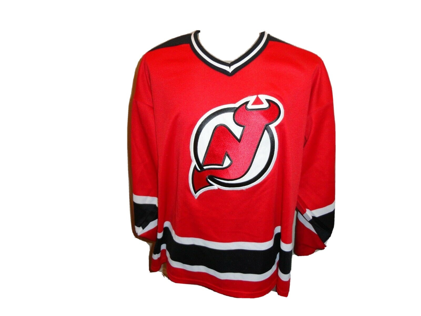 REEBOK CCM MENS New Jersey Devils Hockey Jersey NHL Red White Size
