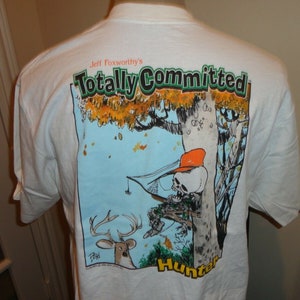 Vtg 1998 Sof Tee Jeff Foxworthy DEAD Redneck Hunter Totally COMMITTED T-shirt XL