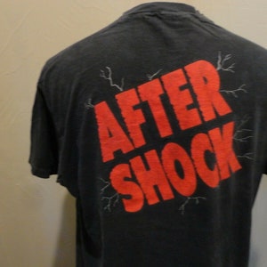 Vtg 90's LIGHTNING After Shock Liquor First Hot Then Cool Black Cotton Tshirt XL