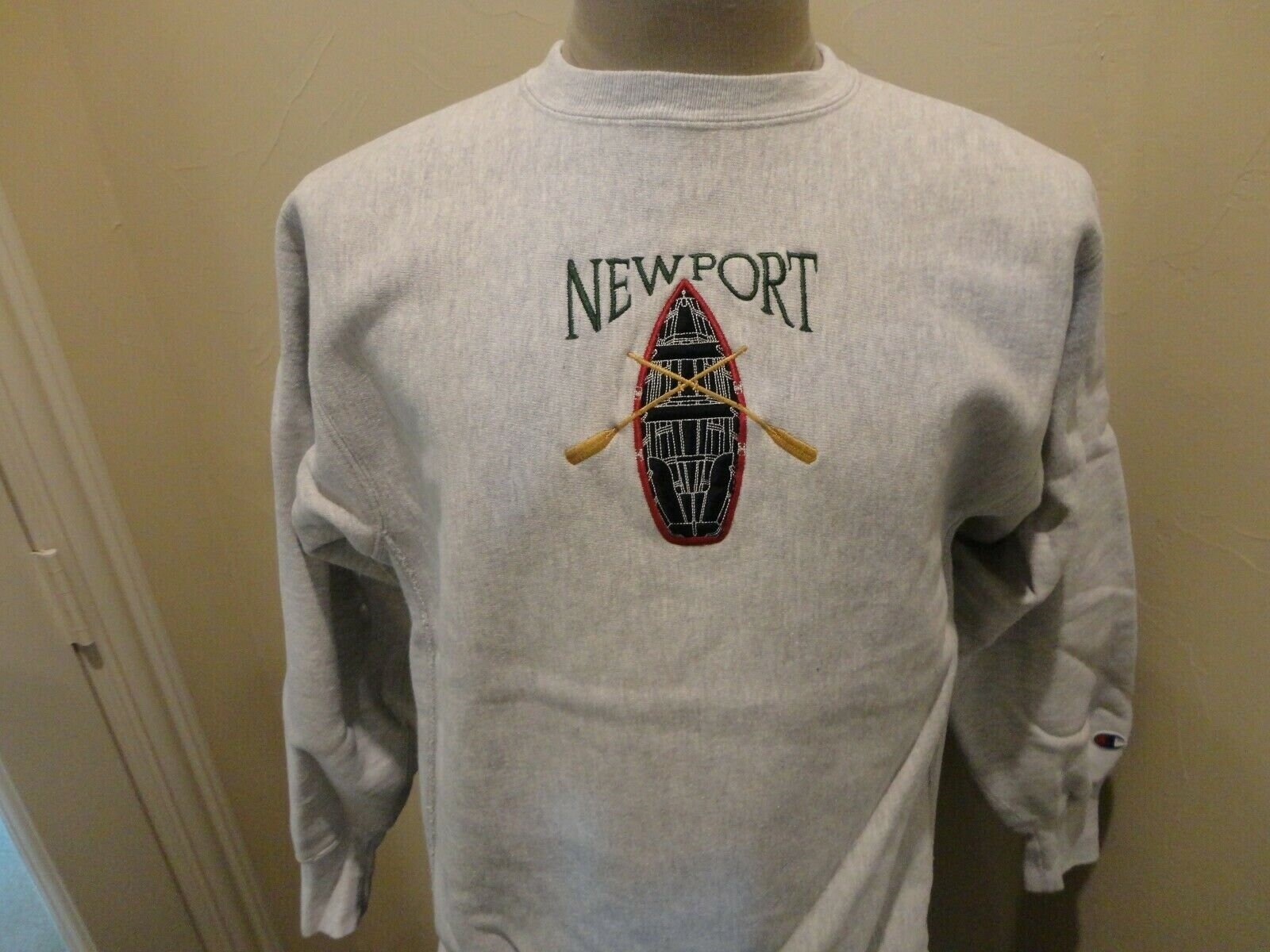 Vtg 90's Champion Tri-blend Reverse Weave Gray Newport