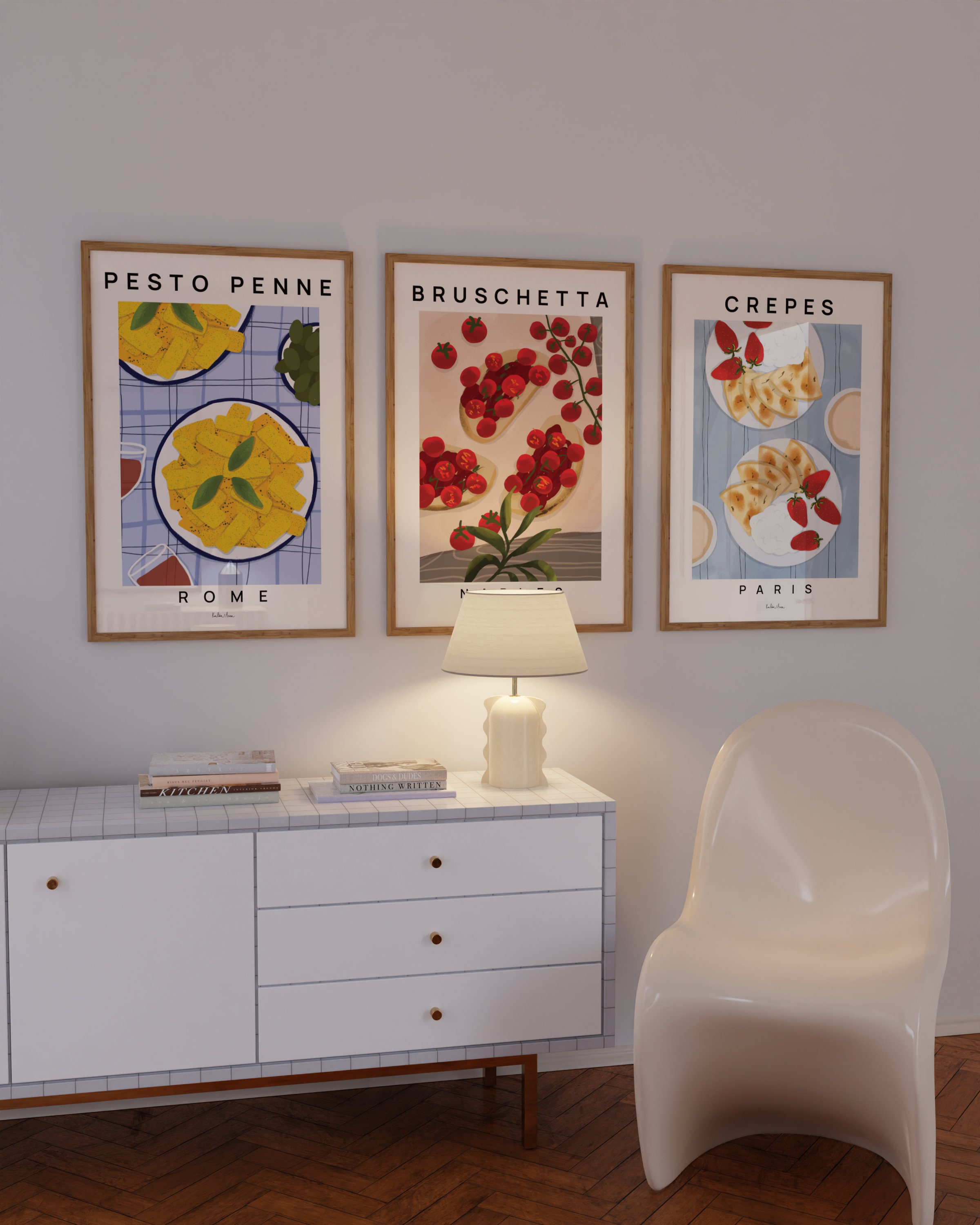 300 mediterranean kitchen posters bundle, retro café... Bruschetta Art Print, Food Poster, Trendy Retro Poster, Italian ...
