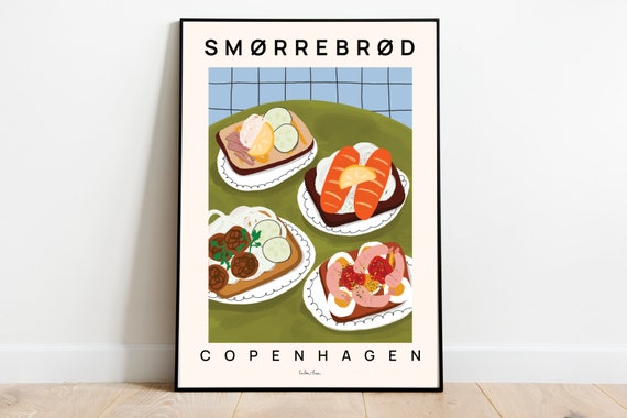 afskaffet Kejser ubehageligt Sandwich Poster Danish Open Faced Sandwich Art Print Hygge - Etsy