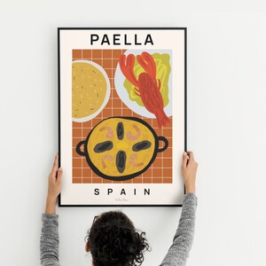 Paella Seafood Art Print, Spanish Kitchen Decor image 3