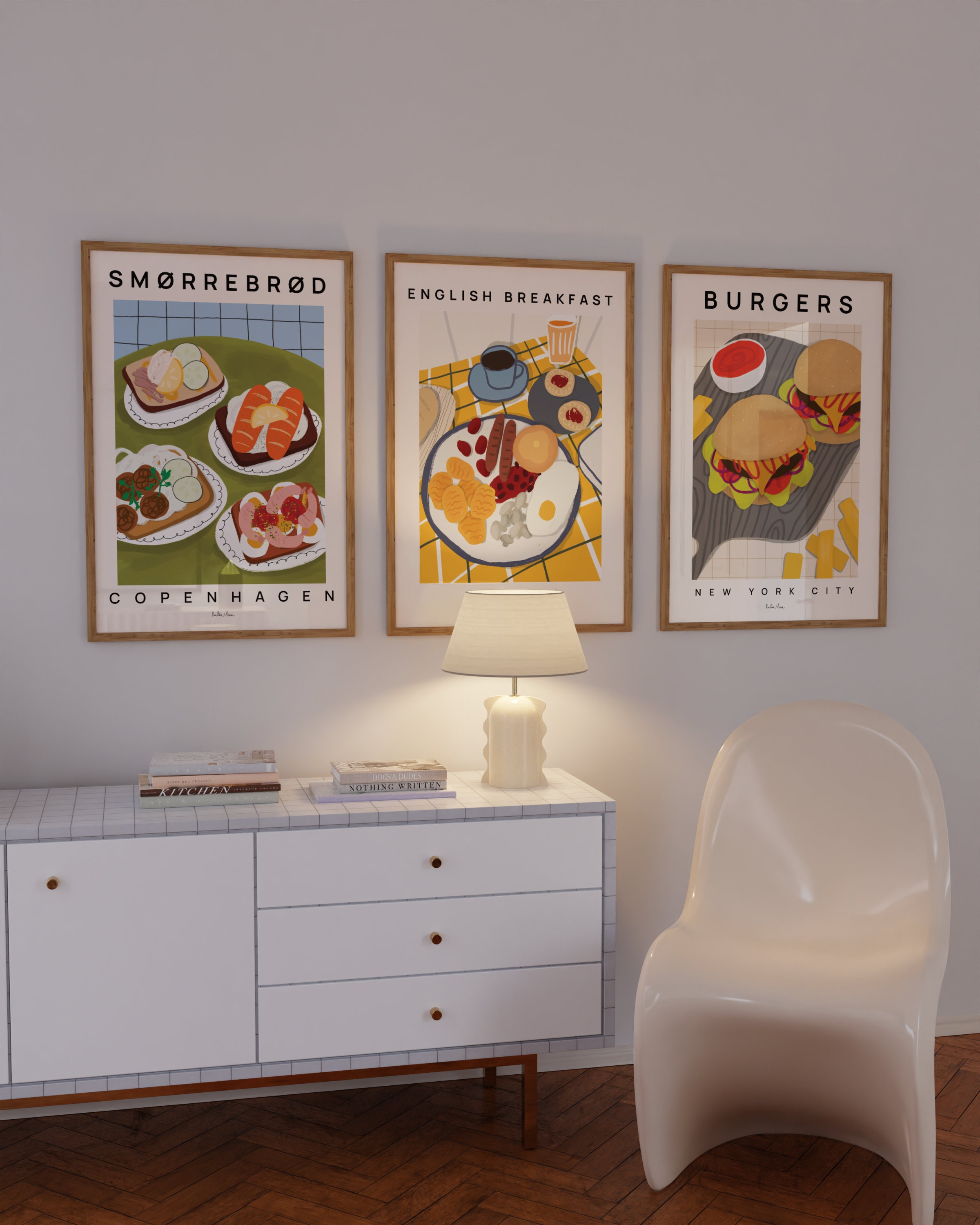 Breakfast Print English Breakfast Art Print, Cosy Kitchen Food Poster - Etsy