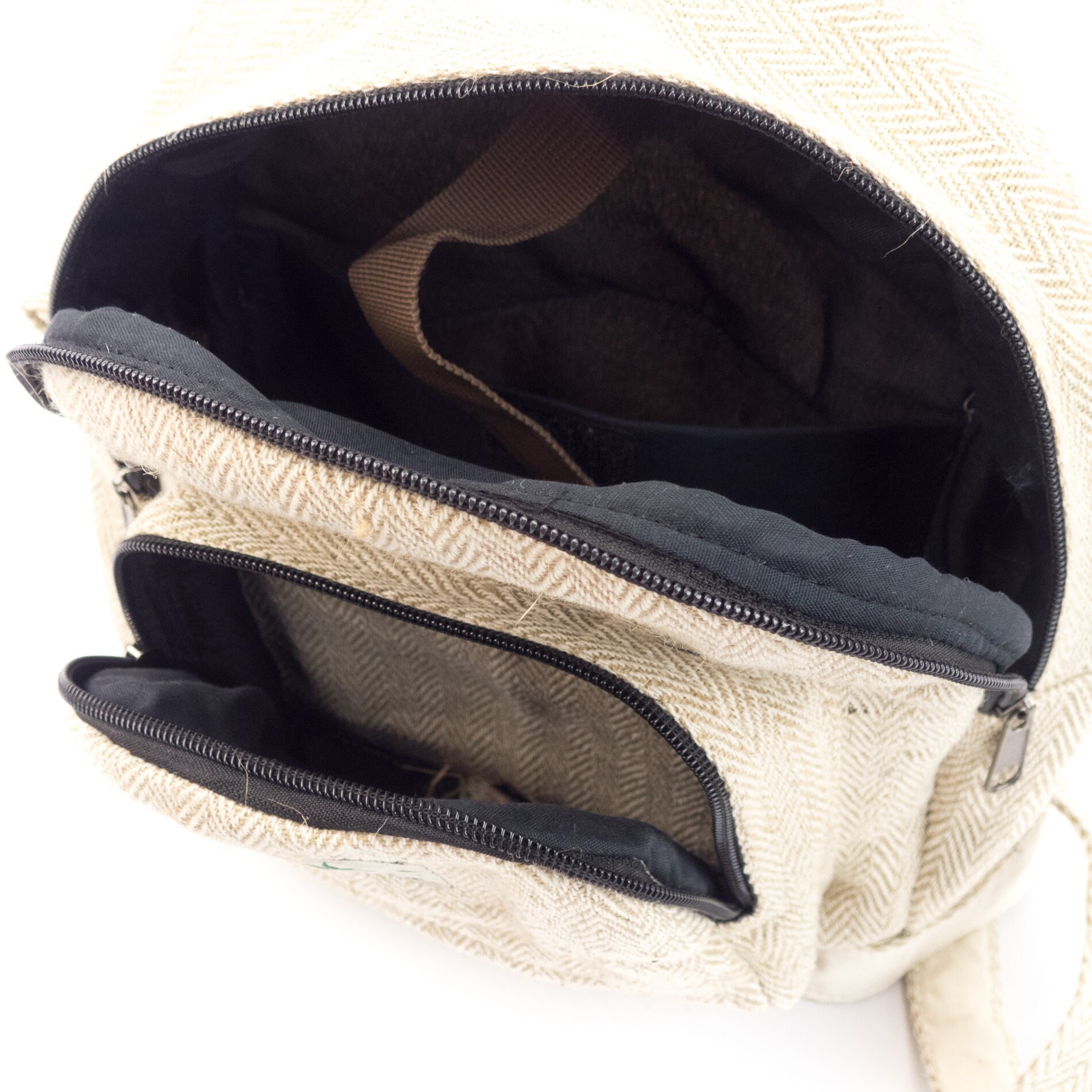 Hemp Bag 2 in 1, Shoulder Bag and Backpack in One, Mini Backpack, Eco