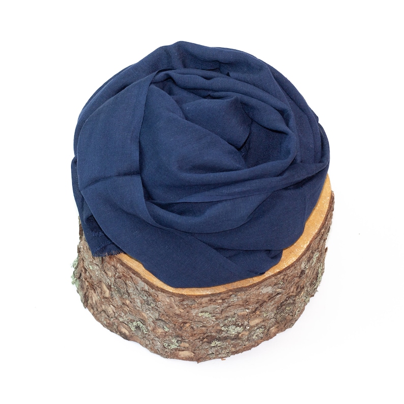 ethically made indigo earthy large scarf eco dyed hemp /& bamboo scarf blue Natural shawl soft